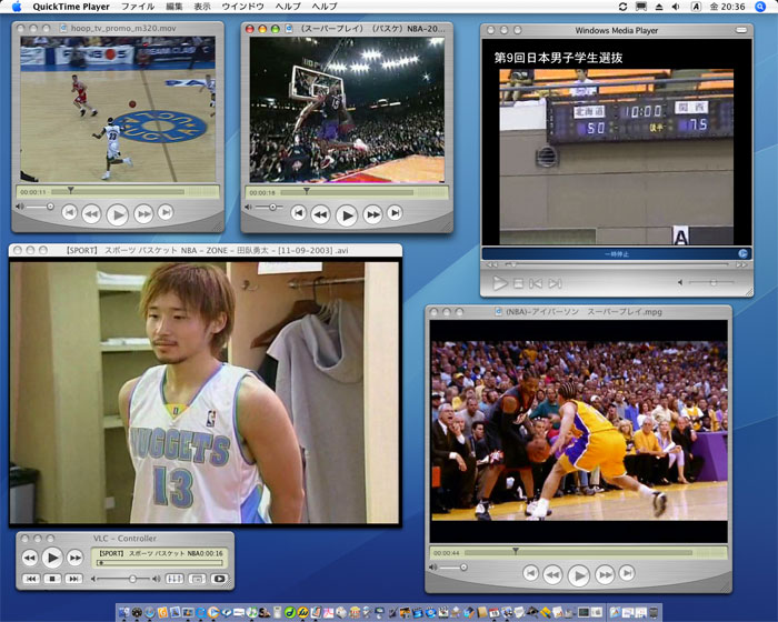 QuickTime,WindowsMediaPlayer,VLCPlayer